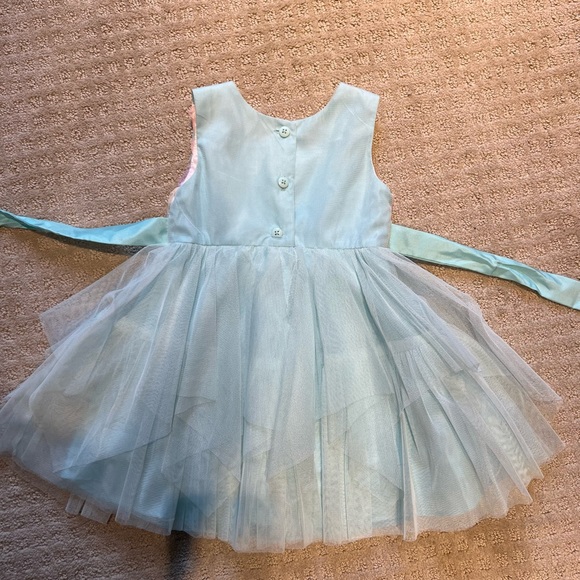 Communion Party or Easter Spring Size 2T Sleeveless Tool Mesh Dress - Picture 5 of 9